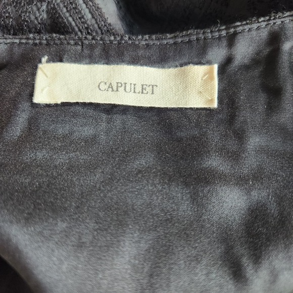 Capulet Dress Womens Small V Neck Shift Mini Textured - Picture 10 of 12